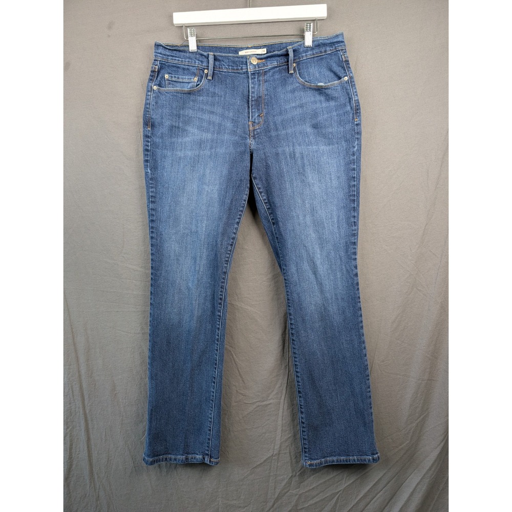Levis 505 Straight Leg Jeans Womens 14L Blue Denim Medium Wash W32 L34